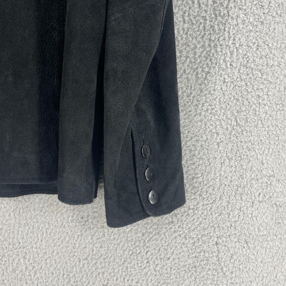 Mark Alan Jacket Womens Plus 3X Black Leather Blazer Coat Button Lined - Picture 10 of 11